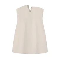 Sexy Shoulder Bared Gown Diamond Design Fashionable Summer New Arrival Women's Dress High Waist A-Line Skirt Knee-Length V-Neck sku image 3