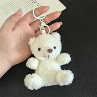 Cute Cartoon Bear Plush Keychain Couple Backpack Doll Car Keychain Toy Soft Cuddly Stuffed Animals Wedding Graduation Birthday sku image 3