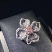 Fashion Flower Copper Diamond Gem sku image 4