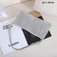 Silver Black Gold Pu Leather Solid Color Rhinestone Square Evening Bags main image 1