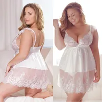 Sexy Deep V Plus Size Fat Mm Lace Strap Dress Sexy Lingerie main image 2