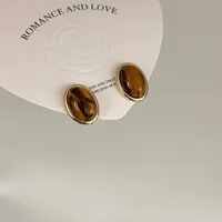 1 Pair Retro Simple Style Geometric Plating Copper Drop Earrings Ear Studs sku image 6