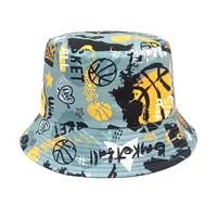 Unisex Retro Printing Printing Big Eaves Bucket Hat sku image 4