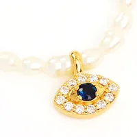 Simple Style Devil's Eye Sterling Silver Beaded Inlay Zircon Pendant Necklace main image 5