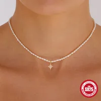 Simple Style Devil's Eye Sterling Silver Beaded Inlay Zircon Pendant Necklace main image 1