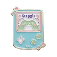 Cartoon Style Cute Animal Cartoon Frog Alloy Stamping Stoving Varnish Plating Unisex Cartoon Pinback Badge Brooches Collar Pin sku image 96