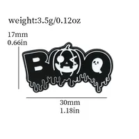 Cartoon Style Cute Funny Clown Ghost Skull Alloy Stamping Stoving Varnish Plating Unisex Brooches sku image 15