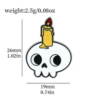 Cartoon Style Cute Funny Clown Ghost Skull Alloy Stamping Stoving Varnish Plating Unisex Brooches sku image 17