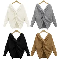 Women's Long Sleeve Sweaters & Cardigans Casual Elegant Solid Color main image 11