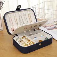 Fashion Solid Color Pu Leather Jewelry Boxes main image 4