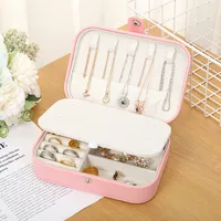 Fashion Solid Color Pu Leather Jewelry Boxes main image 5