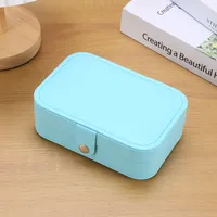 Fashion Solid Color Pu Leather Jewelry Boxes sku image 5