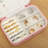 Fashion Solid Color Pu Leather Jewelry Boxes main image 3