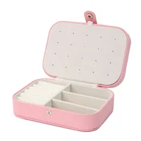 Fashion Solid Color Pu Leather Jewelry Boxes main image 2