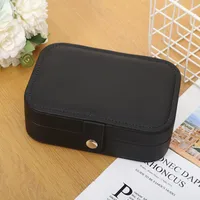 Fashion Solid Color Pu Leather Jewelry Boxes sku image 3
