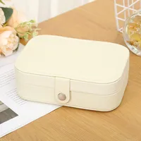 Fashion Solid Color Pu Leather Jewelry Boxes sku image 4