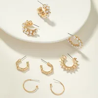 Fashion Geometric Alloy Plating Artificial Pearls Earrings main image 2