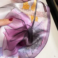 Women's Elegant Flower  Silk Silk Scarves main image 5