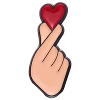 Cute Gesture Heart Shape Alloy Stoving Varnish Unisex Brooches main image 6