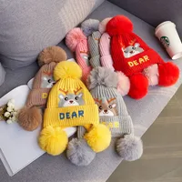 Children Unisex Cute Animal Wool Cap main image 1
