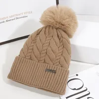 Women's Cartoon Style Cute Simple Style Solid Color Eaveless Wool Cap sku image 2