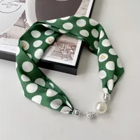 Women's Vacation Color Block Satin Silk Scarf sku image 4