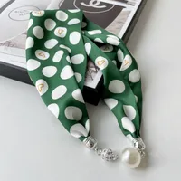 Women's Vacation Color Block Satin Silk Scarf main image 4