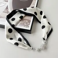 Women's Vacation Color Block Satin Silk Scarf main image 2