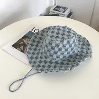 Unisex Cowboy Style Plaid Big Eaves Fedora Hat sku image 1