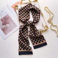 Women's Sweet Pastoral Round Letter Flower Polyester Printing Silk Scarf sku image 23