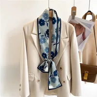 Women's Sweet Pastoral Round Letter Flower Polyester Printing Silk Scarf sku image 35