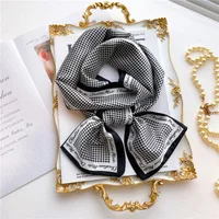 Women's Sweet Pastoral Round Letter Flower Polyester Printing Silk Scarf sku image 13