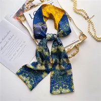 Women's Sweet Pastoral Round Letter Flower Polyester Printing Silk Scarf sku image 19