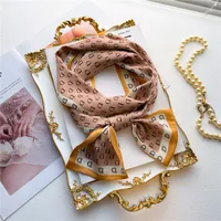 Women's Sweet Pastoral Round Letter Flower Polyester Printing Silk Scarf sku image 7