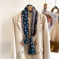 Women's Sweet Pastoral Round Letter Flower Polyester Printing Silk Scarf sku image 46