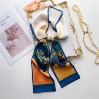Women's Sweet Pastoral Round Letter Flower Polyester Printing Silk Scarf sku image 22