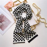 Women's Sweet Pastoral Round Letter Flower Polyester Printing Silk Scarf sku image 24