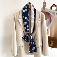 Women's Sweet Pastoral Round Letter Flower Polyester Printing Silk Scarf sku image 36