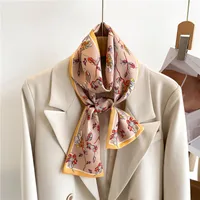 Women's Sweet Pastoral Round Letter Flower Polyester Printing Silk Scarf sku image 38