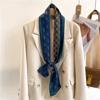 Women's Sweet Pastoral Round Letter Flower Polyester Printing Silk Scarf sku image 45