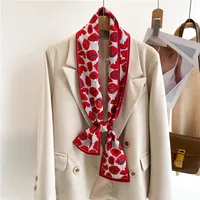 Women's Sweet Pastoral Round Letter Flower Polyester Printing Silk Scarf sku image 34