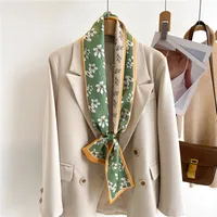 Women's Sweet Pastoral Round Letter Flower Polyester Printing Silk Scarf sku image 28