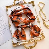 Women's Sweet Pastoral Round Letter Flower Polyester Printing Silk Scarf sku image 16