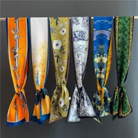 Women's Sweet Pastoral Round Letter Flower Polyester Printing Silk Scarf main image 1