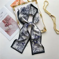 Women's Sweet Pastoral Round Letter Flower Polyester Printing Silk Scarf sku image 26