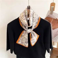 Women's Sweet Pastoral Round Letter Flower Polyester Printing Silk Scarf sku image 41