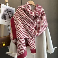 Women's Basic Stripe Polyester Scarf main image 1