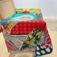 Unisex Elegant Plant Imitation Silk Wool Shawl main image 4