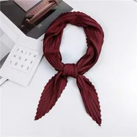 Women's Elegant Plaid Polka Dots Solid Color Satin Silk Scarf sku image 25