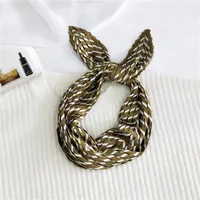 Women's Elegant Plaid Polka Dots Solid Color Satin Silk Scarf sku image 27